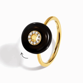 Black Obsidian Fidget Ring - Liora