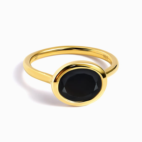 Black Obsidian Skin Touch Ring - Feel the Strength