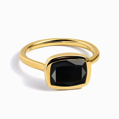Black Obsidian Skin Touch Ring - Touched by Strength
