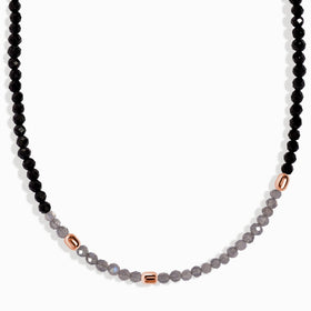 Labradorite Black Obsidian Beads Necklace - Untamed