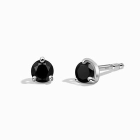 Black Obsidian Round Studs