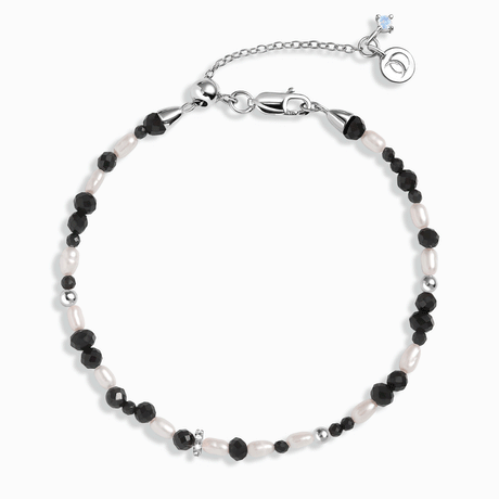 Black Obsidian Rice Pearl Beads Bracelet - Power Flow