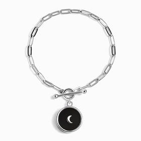 Black Obsidian Widelink T-Lock Bracelet - Dream