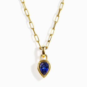 Blue Sapphire Talis Widelink Necklace - September Birthstone