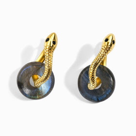 Labradorite Earrings - Serpent