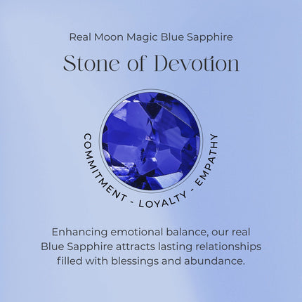 Blue Sapphire Diamond Necklace Sway - September Birthstone