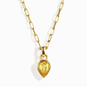 Citrine Talis Widelink Necklace - November Birthstone