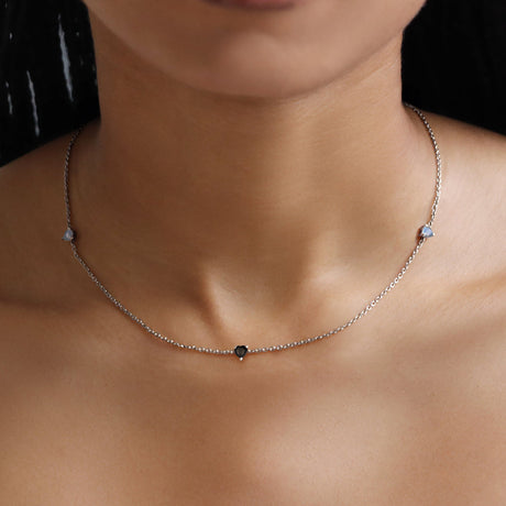 Black Obsidian Labradorite Necklace - Crush On You