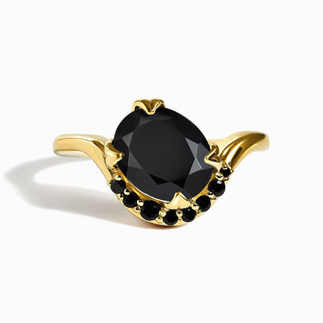 Black Obsidian Black Spinel Ring - Arc of Promise