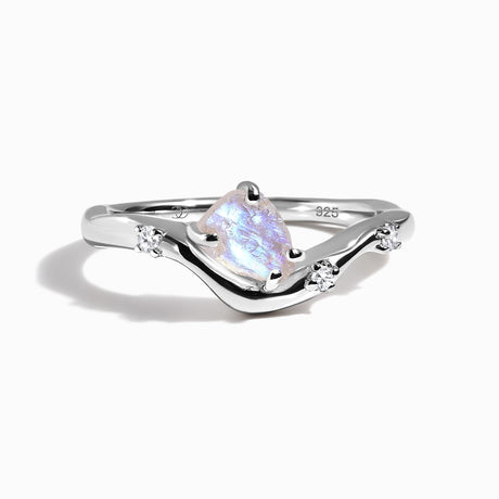 Raw Crystal Ring - Moonstone Arc of Origin