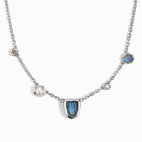 Labradorite Pearl Necklace - Heirloom
