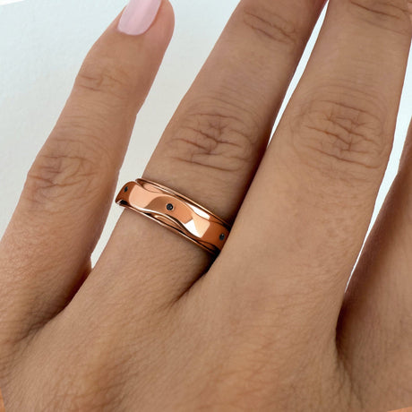 Black Spinel Fidget Ring - Spinning Clarity