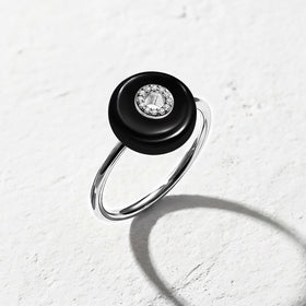 Black Obsidian Fidget Ring - Liora