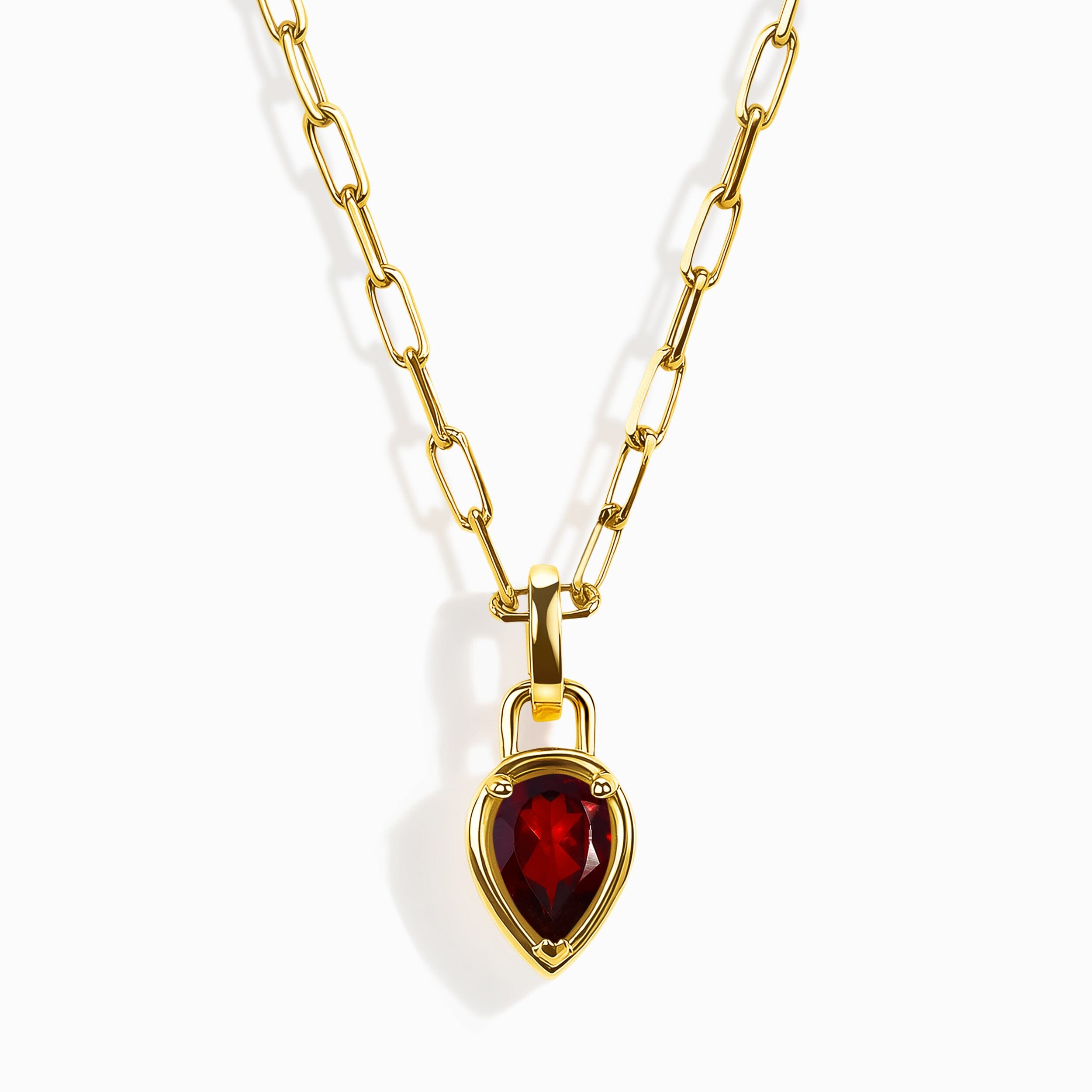Garnet Widelink Necklace - January Birthstone – Moon Magic