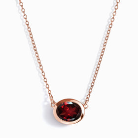 Garnet Necklace - Skin Touch