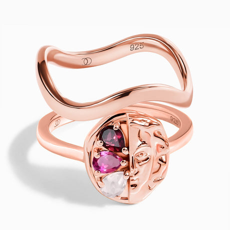 Pink Gradient Goddess Ring & Waves Band