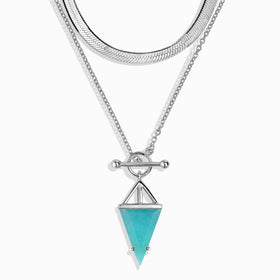 Amazonite Heroine & Herringbone Necklaces