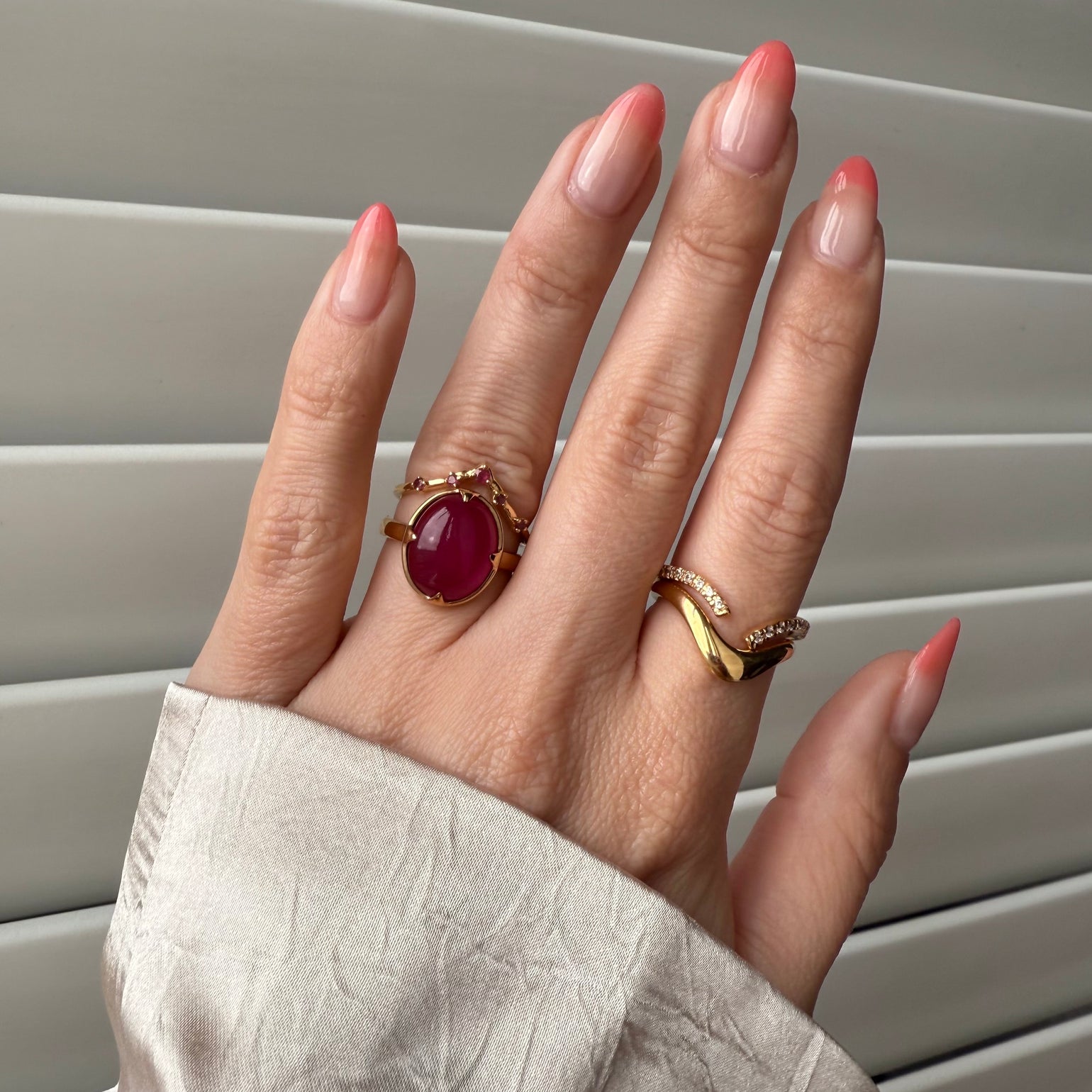 Stackable Ring Band - Dome Wishbone – Moon Magic