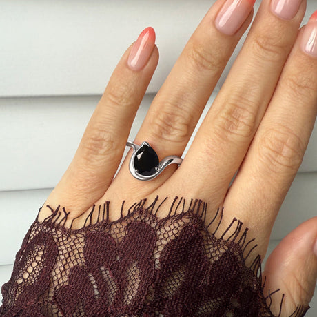Black Obsidian Ring - Arc of Whisper