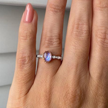 Moonstone Diamond Ring - Mirth