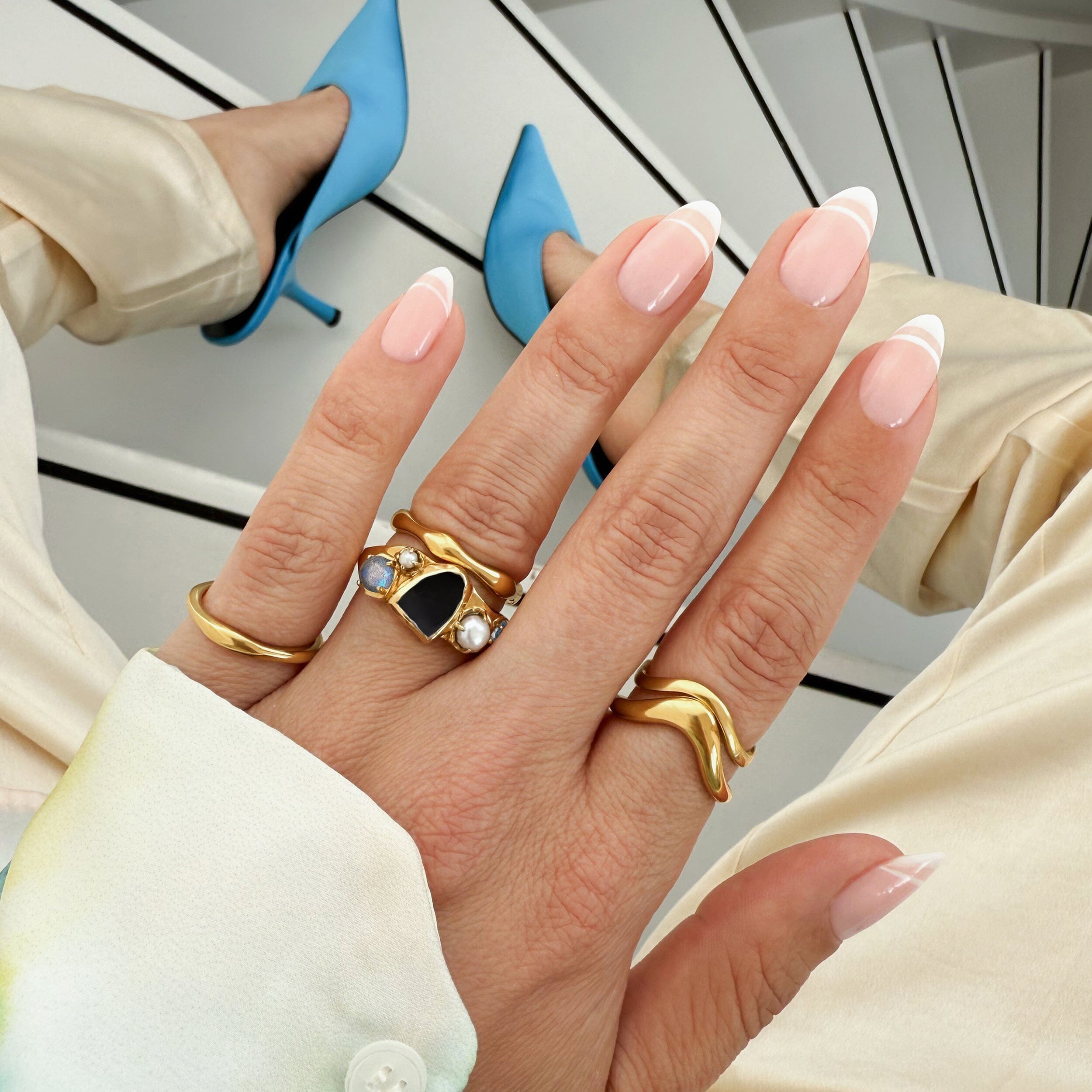 Black Obsidian Pearl Ring - Midnight Heirloom – Moon Magic