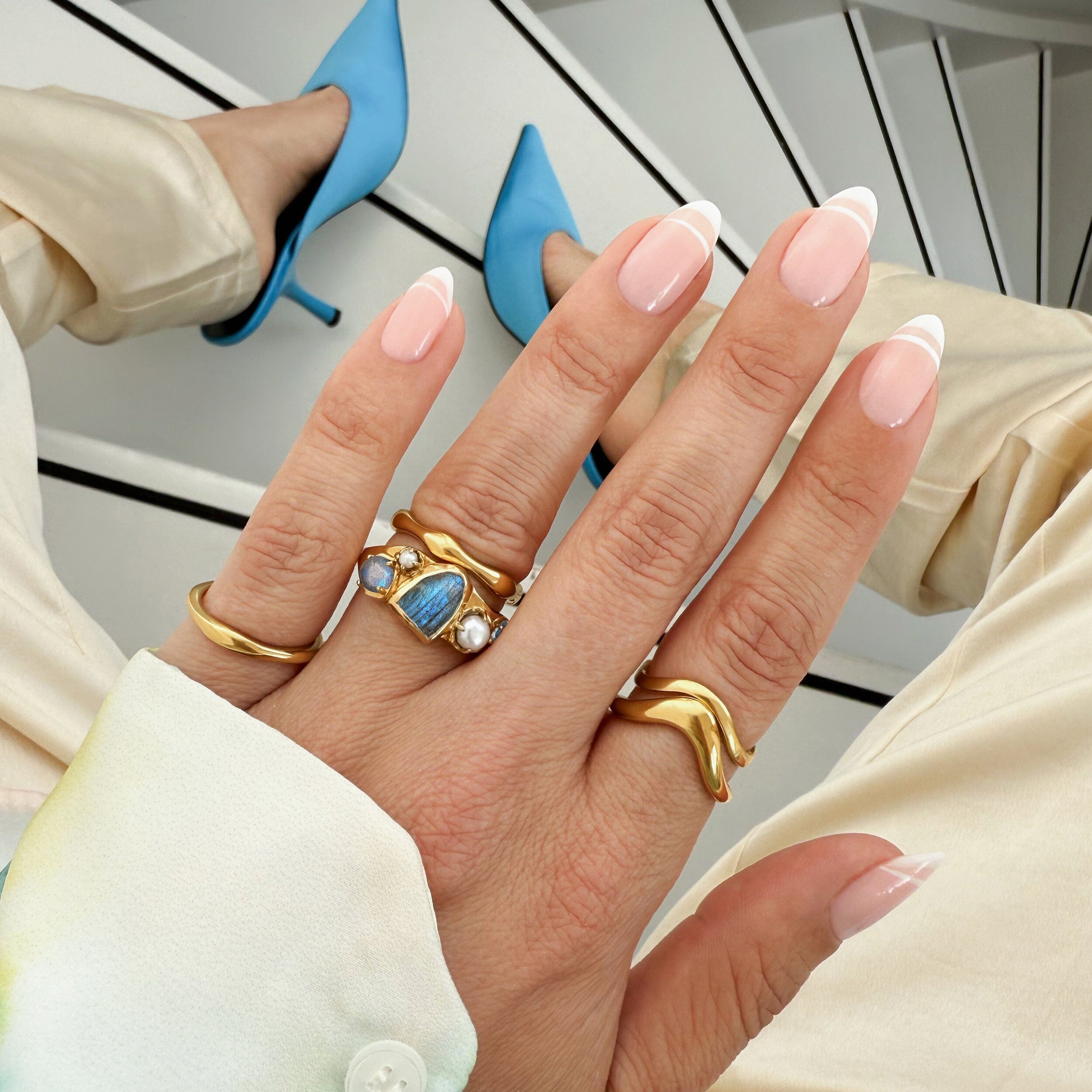 Labradorite Pearl Ring - Heirloom – Moon Magic