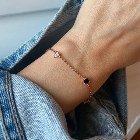 Black Onyx Never Without My Gem Bracelet - December Birthstone