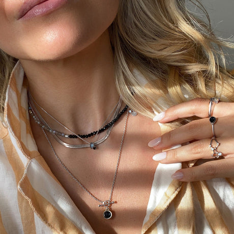 Labradorite Black Obsidian Beads Necklace - Untamed