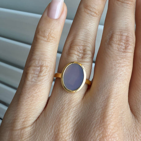 Crystal Ring - Enfolded Grey Agate