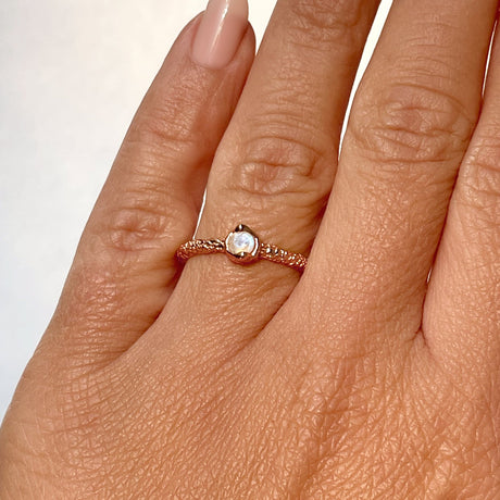 Moonstone Dainty Ring - Breeze