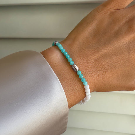 Amazonite White Moonstone Beads Bracelet - Untamed