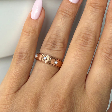 Moonstone Fidget Ring - Rooted Rotation