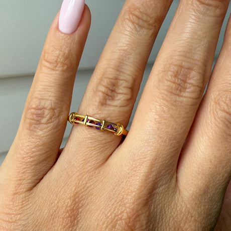 Amethyst Garnet Fidget Ring - Motion Medicine