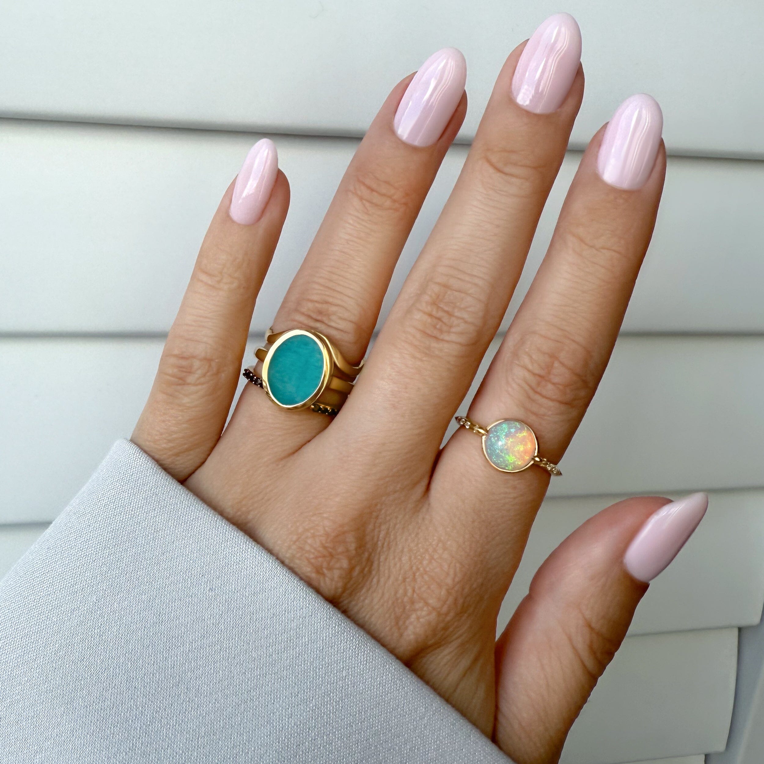 Opal Energy Ring - Positivity Engraved – Moon Magic