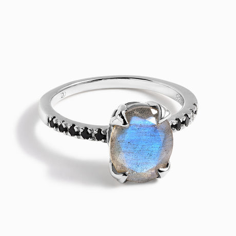 Labradorite Black Spinel Ring - Harlow