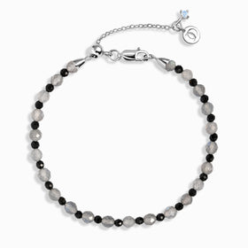 Labradorite Black Spinel Beads Bracelet - Power Shield