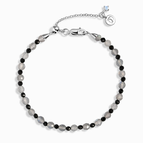 Labradorite Black Spinel Beads Bracelet - Power Shield