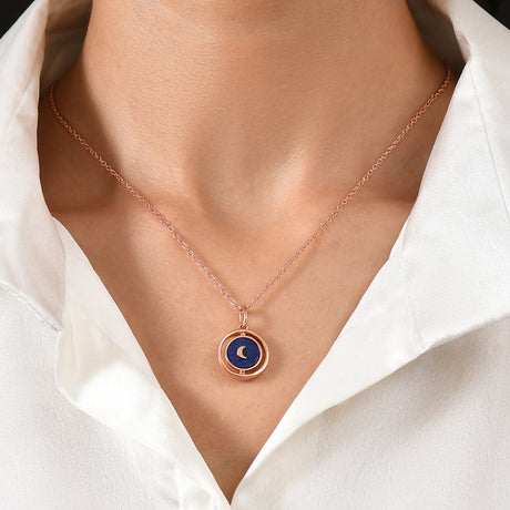 Lapis Lazuli Pearl Necklace - Night & Day