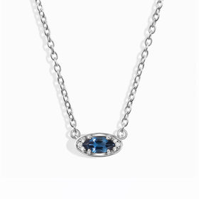 Blue Topaz Necklace - Evil Eye