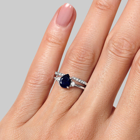 Blue Sapphire Lania Ring & Twinkling Band
