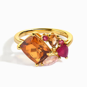 Citrine Ring - Tonal Cluster