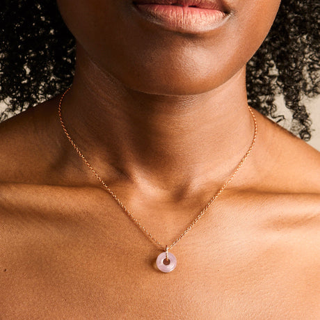 Rose Quartz Necklace - Aluna