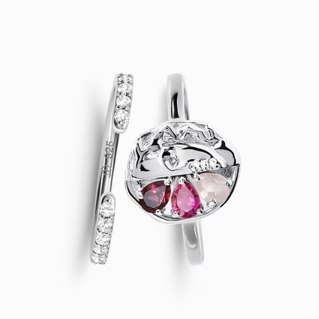 Pink Gradient Goddess Ring & Twinkling Band