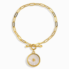 Mother Of Pearl Widelink T-Lock Bracelet - Sol