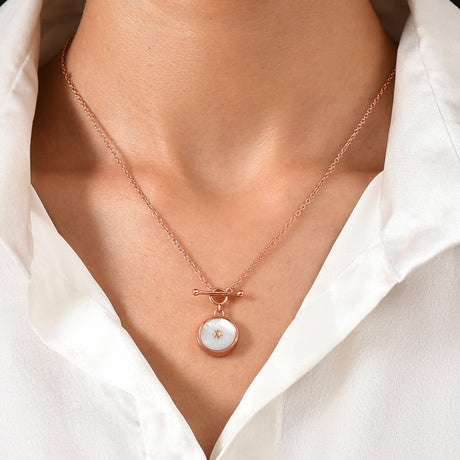 Mother Of Pearl T-Lock Necklace - Sol