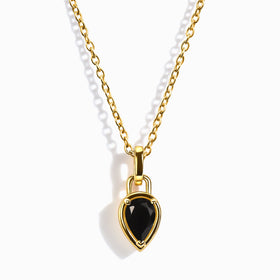 Black Onyx Necklace - December Birthstone