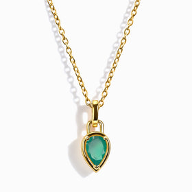 Green Onyx Necklace - May Birthstone
