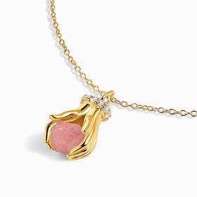 Rose Quartz Necklace - Hold The Energy - Love