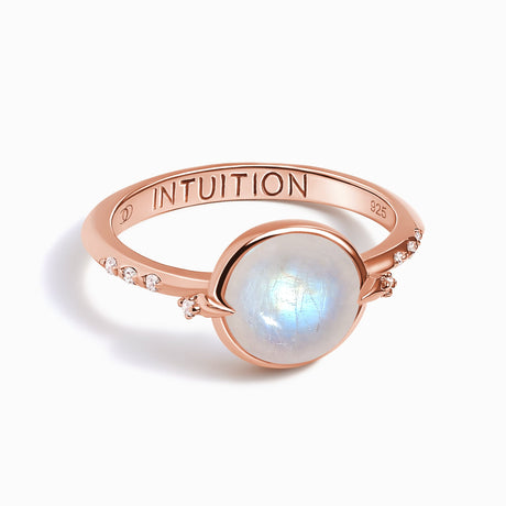 Moonstone Energy Ring - Intuition Engraved