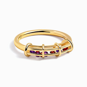 Amethyst Garnet Fidget Ring - Motion Medicine